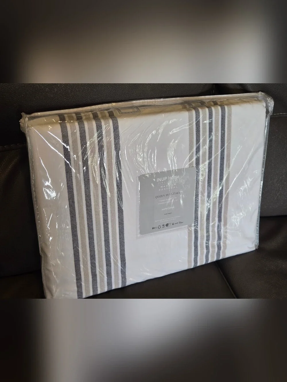 INUP Home 100% Cotton Duvet Cover Set Queen Duvet With 2 Shams